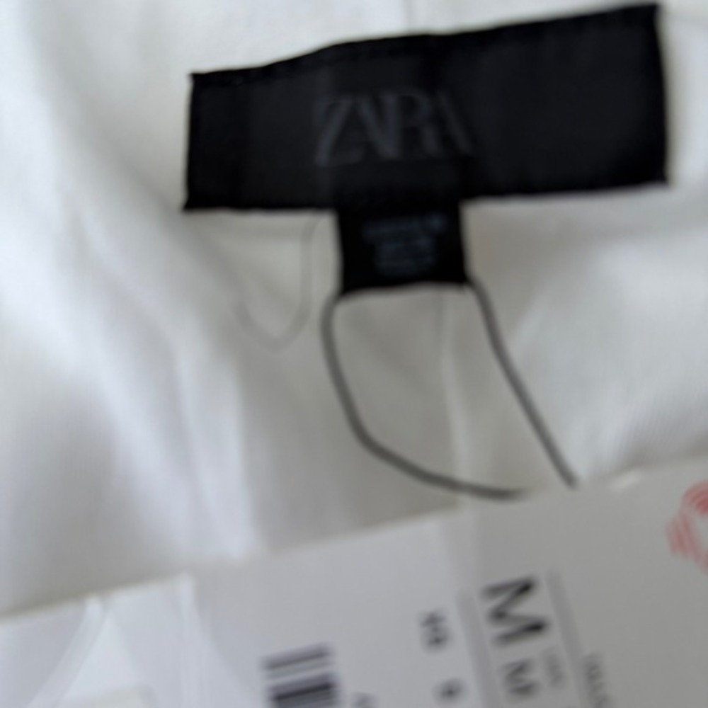 Zara White Ruffled Mini Dress - Picture 6 of 9